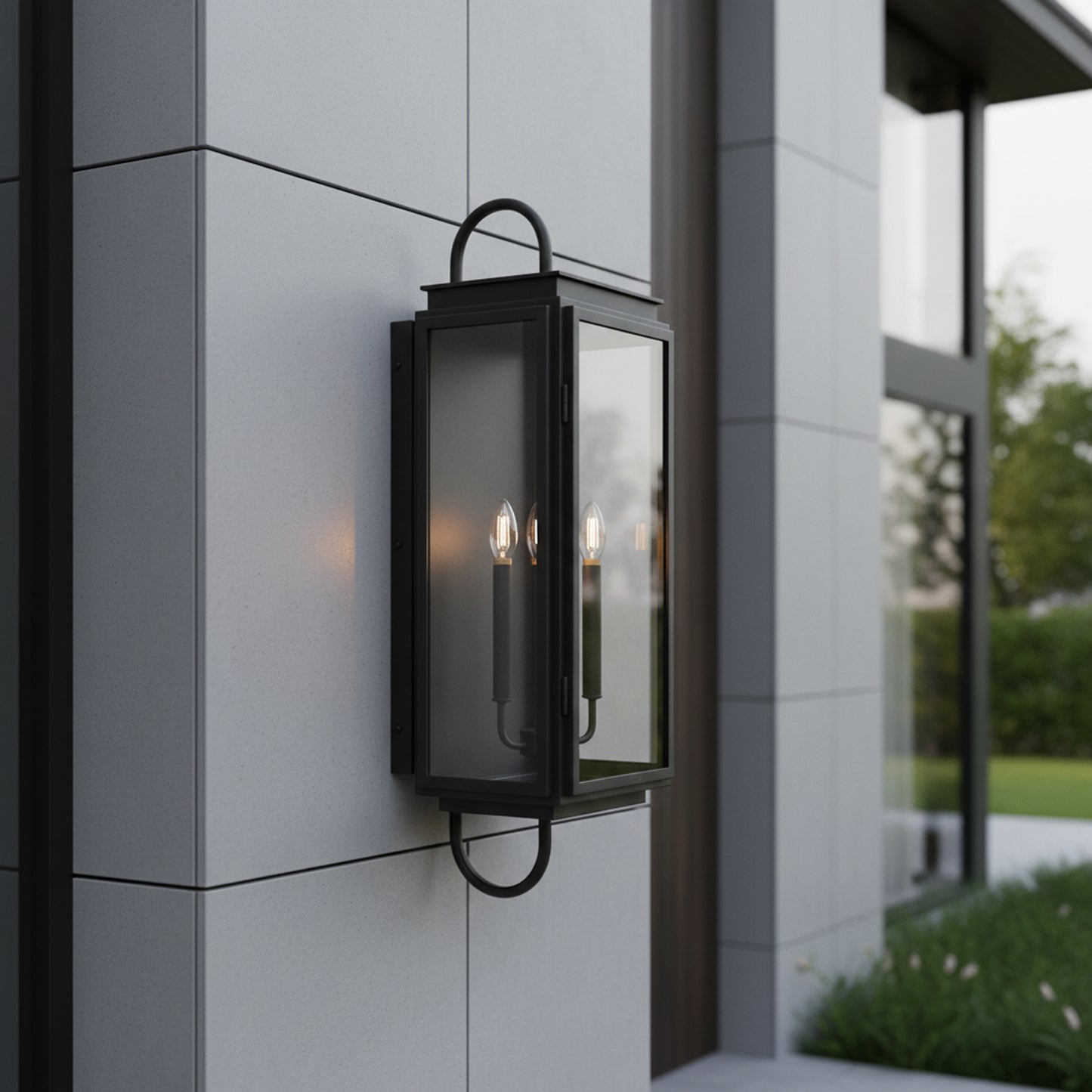 ZA7720-TB - Irving 3 Light 31" High Outdoor Wall Lantern - Textured Black