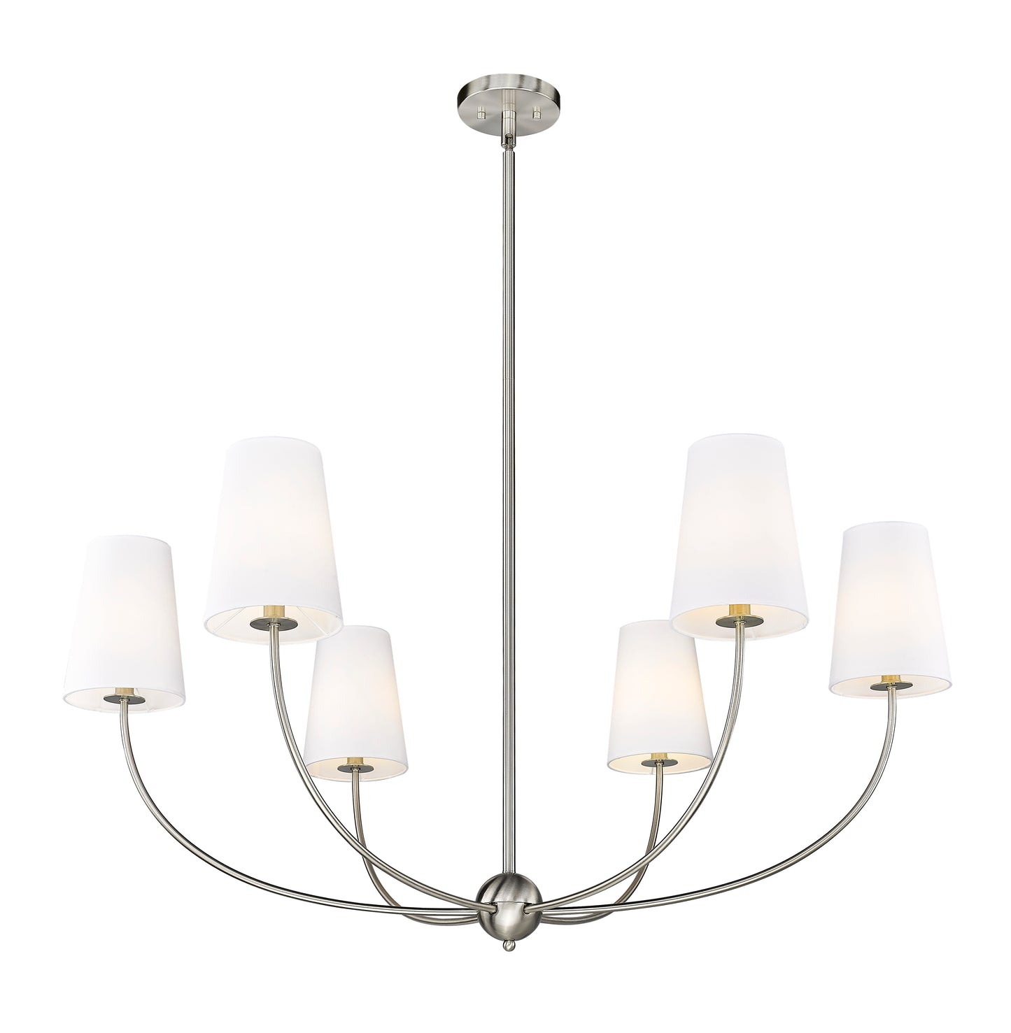 3040-42BN - Shannon 6 Light 42" Chandelier - Brushed Nickel