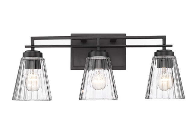 823-3V-MB - Lyna 3 Light 22" Vanity - Matte Black