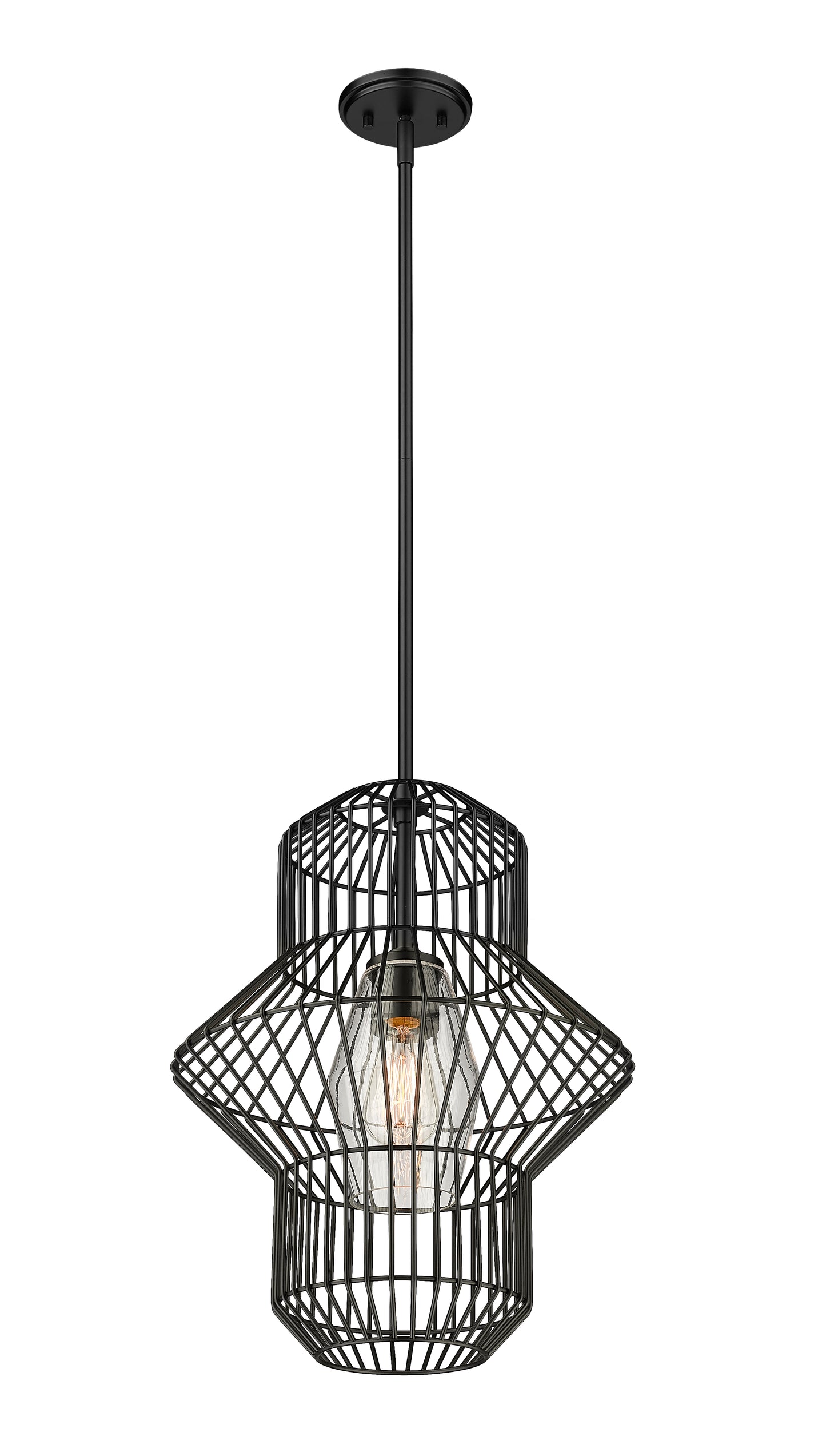 1941P15-MB - Orsay 1 Light 15" Pendant - Matte Black