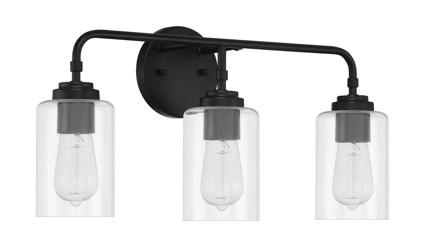 56003-FB - Stowe 3 Light 22" Wide Vanity Light - Flat Black