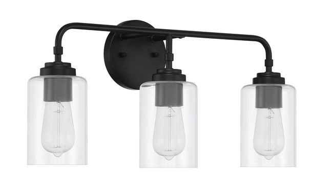 56003-FB - Stowe 3 Light 22" Wide Vanity Light - Flat Black