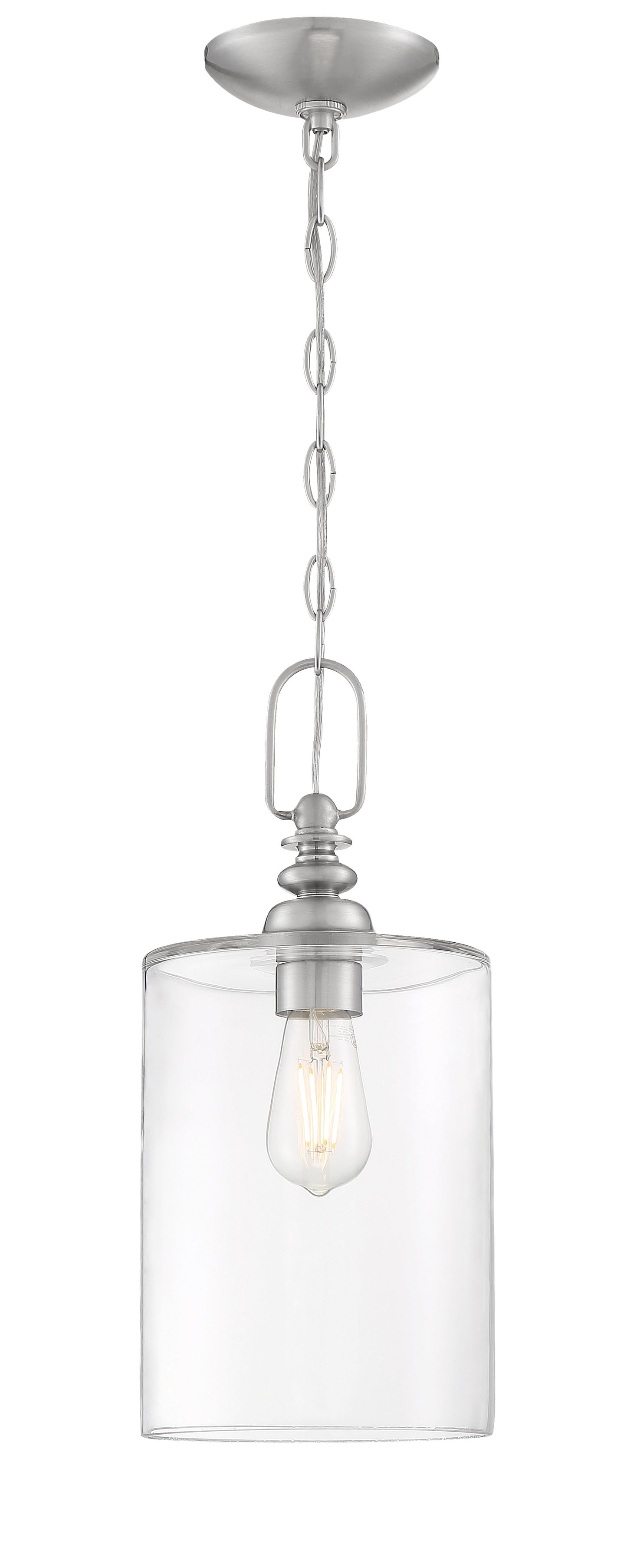 49891-BNK-C - Dardyn 1 Light 7.5" Wide Mini Pendant - Brushed Nickel