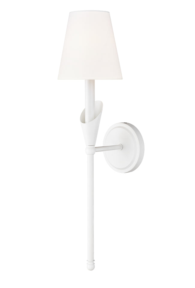 4014-1SA-TW - Claudelle 1 Light Wall 24" Sconce - Tundra White
