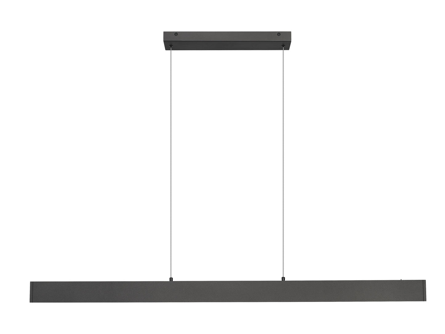 1016-55L-MB-LED - Hudson 1 Light Linear 55" Chandelier - Matte Black
