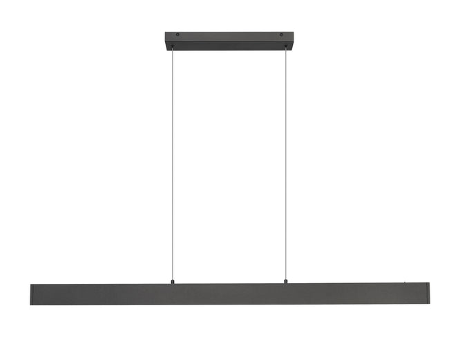 1016-55L-MB-LED - Hudson 1 Light Linear 55" Chandelier - Matte Black