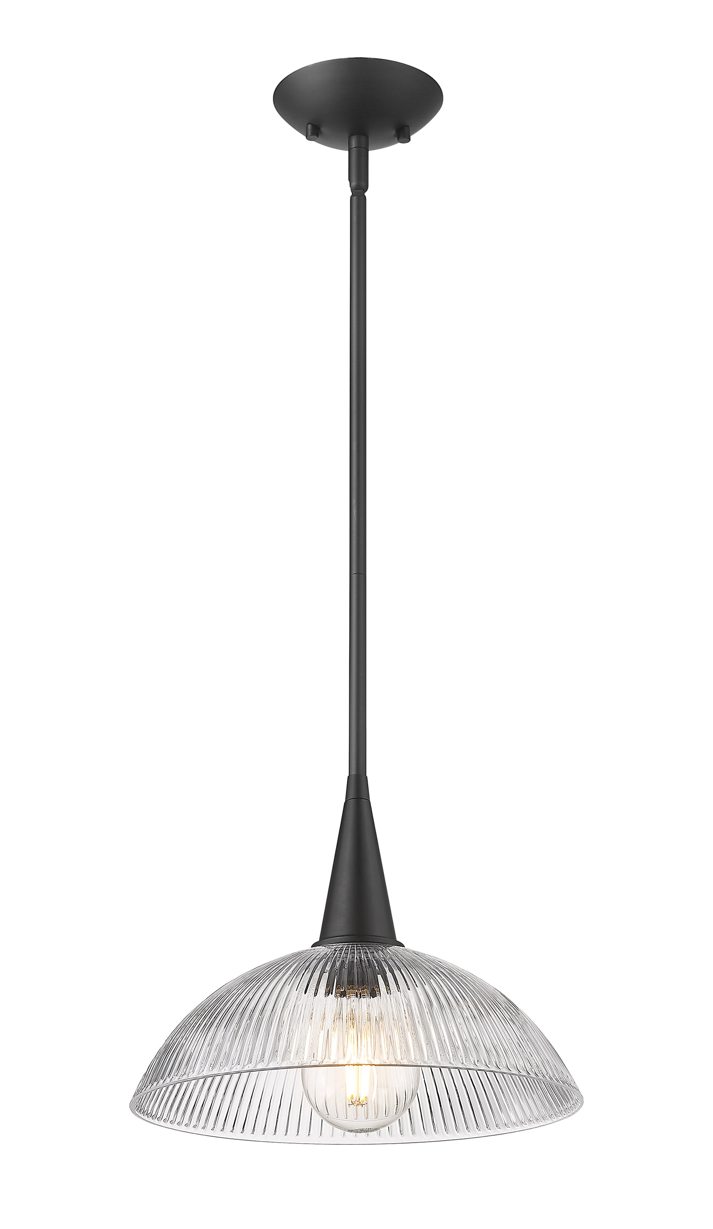 3051P12-MB - Lunelle 1 Light 12" Pendant - Matte Black