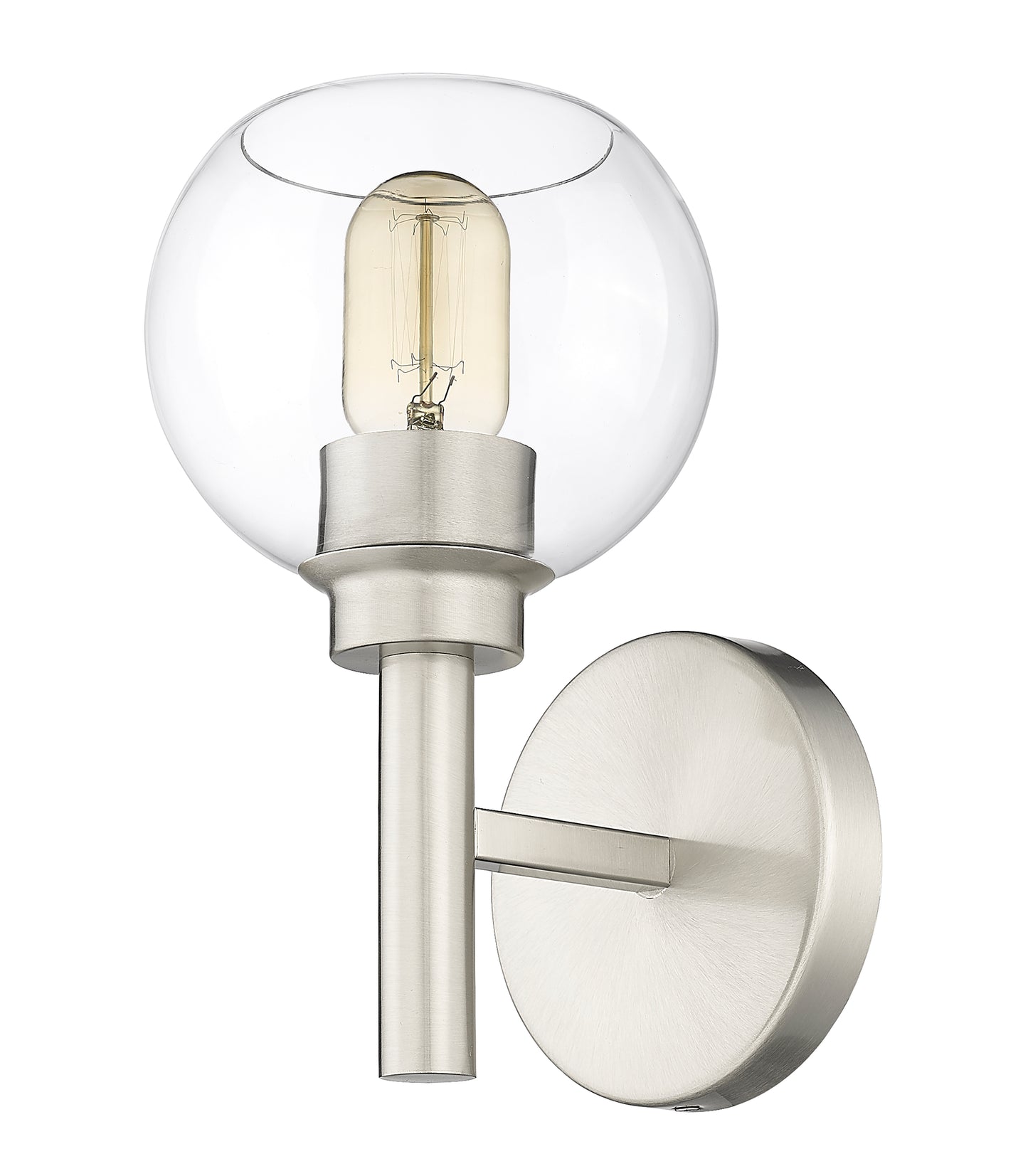 7502-1S-BN - Sutton 1 Light Wall 10" Sconce - Brushed Nickel