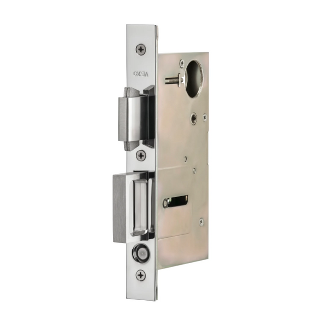7035/L.26 - Large Rectangle Privacy Pocket Door Mortise Lock - Polished Chrome