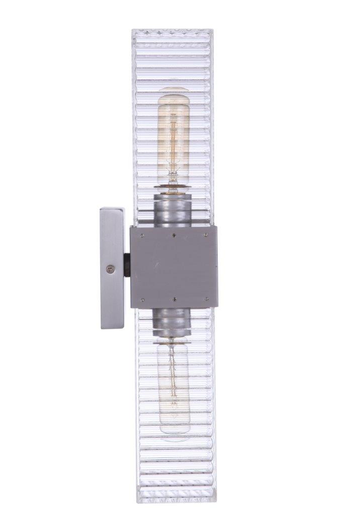 ZA4500-SA - Ridge 2 Light 18" High Outdoor Wall Lantern - Satin Aluminum