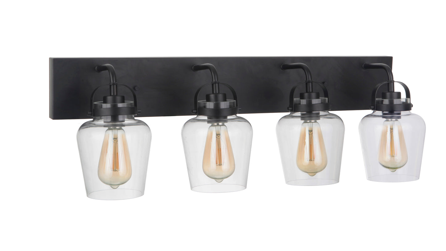 53504-FB - Trystan 4 Light 30" Wide Vanity Light - Flat Black