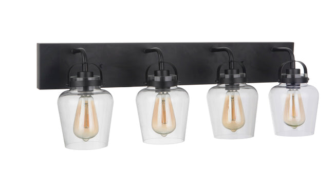 53504-FB - Trystan 4 Light 30" Wide Vanity Light - Flat Black