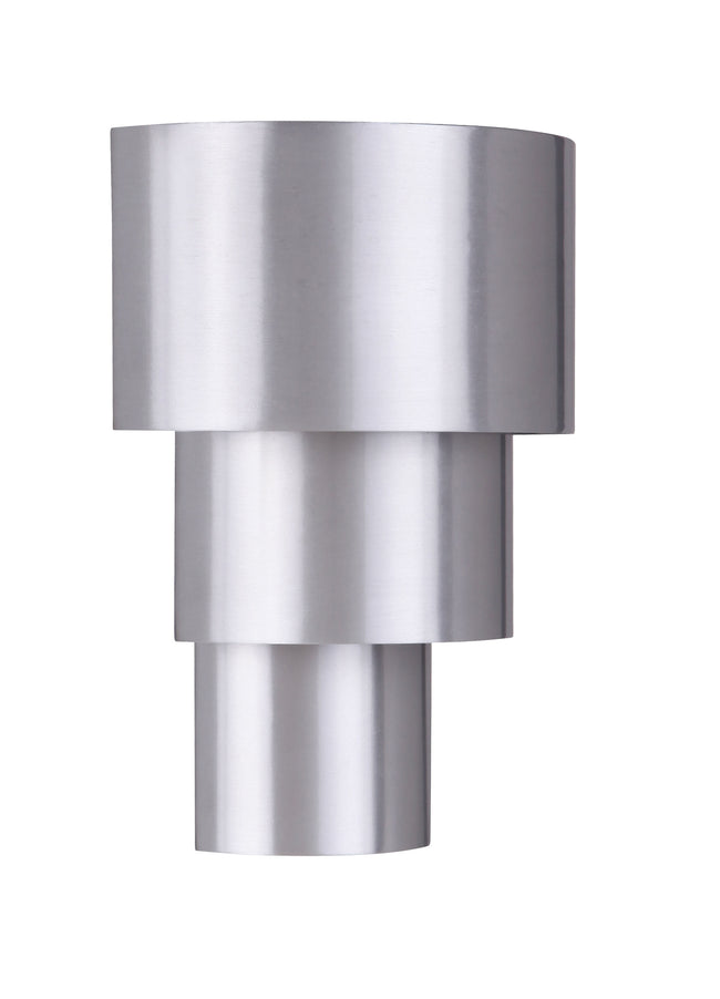 ZA5122-SA-LED - Midtown 1 Light 11" High Outdoor Pocket Lantern - Satin Aluminum