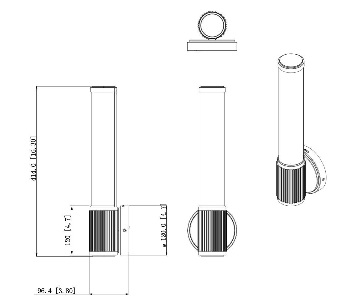 1021-1S-BN-LED - Solange 1 Light Wall 16" Sconce - Brushed Nickel
