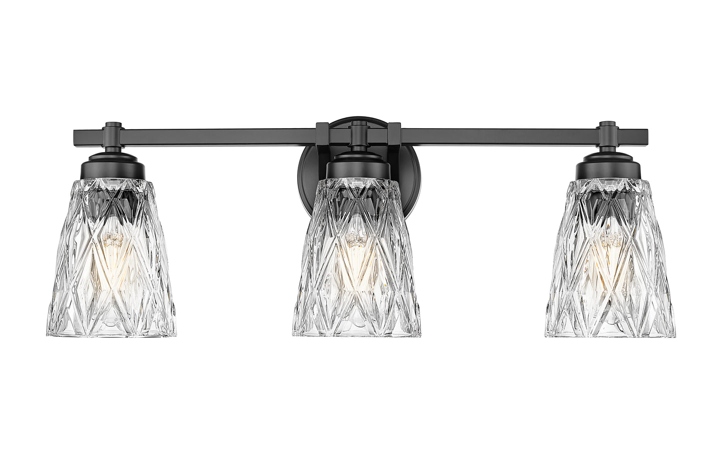 1960-3V-MB - Andree 3 Light 24" Vanity - Matte Black
