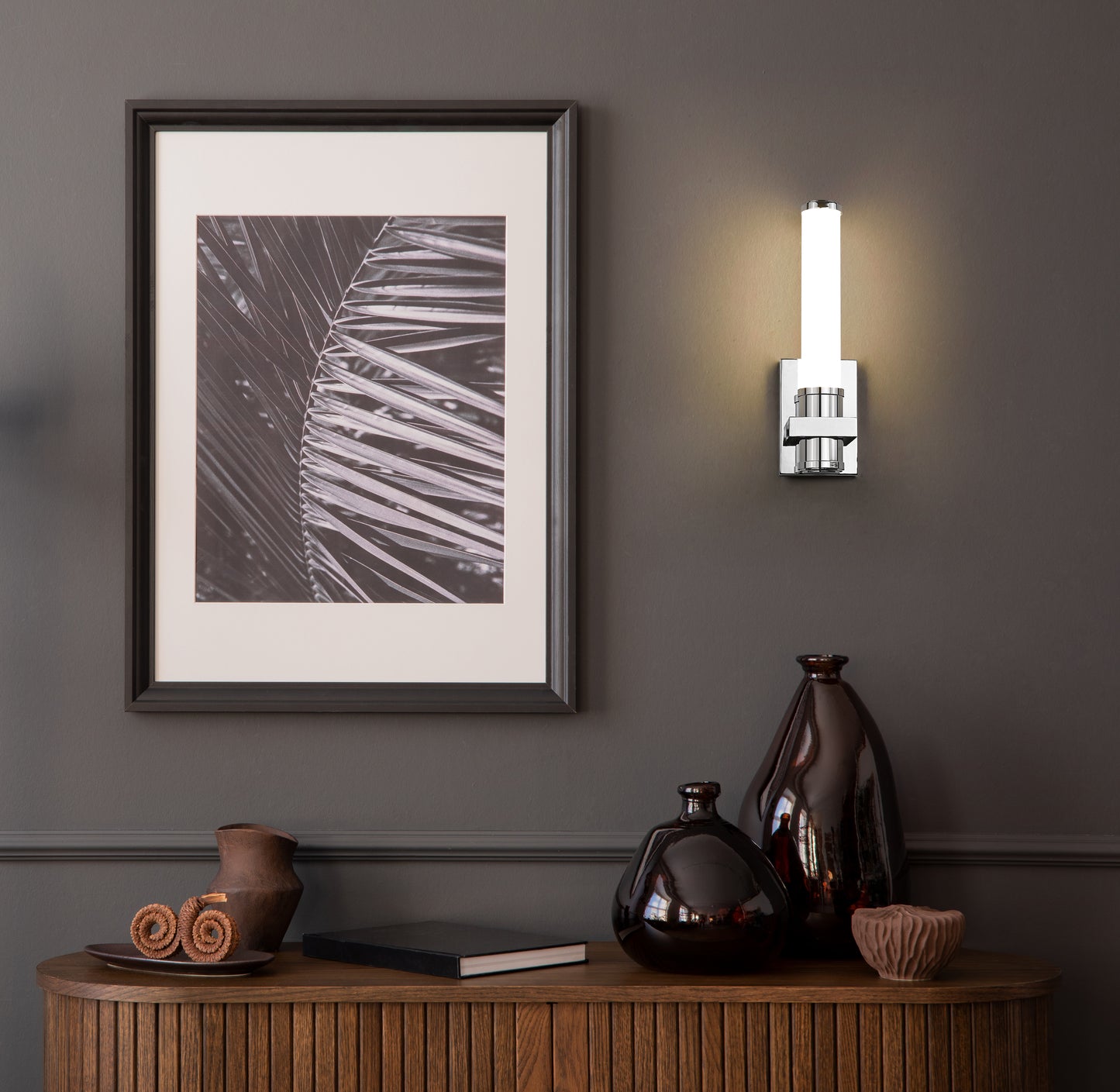 1019-1S-CH-LED - Idris 1 Light Wall 16" Sconce - Chrome