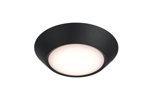 X9304-FB-LED-5CCT - LED Flush 5.9" Wide Flush Mount - Flat Black