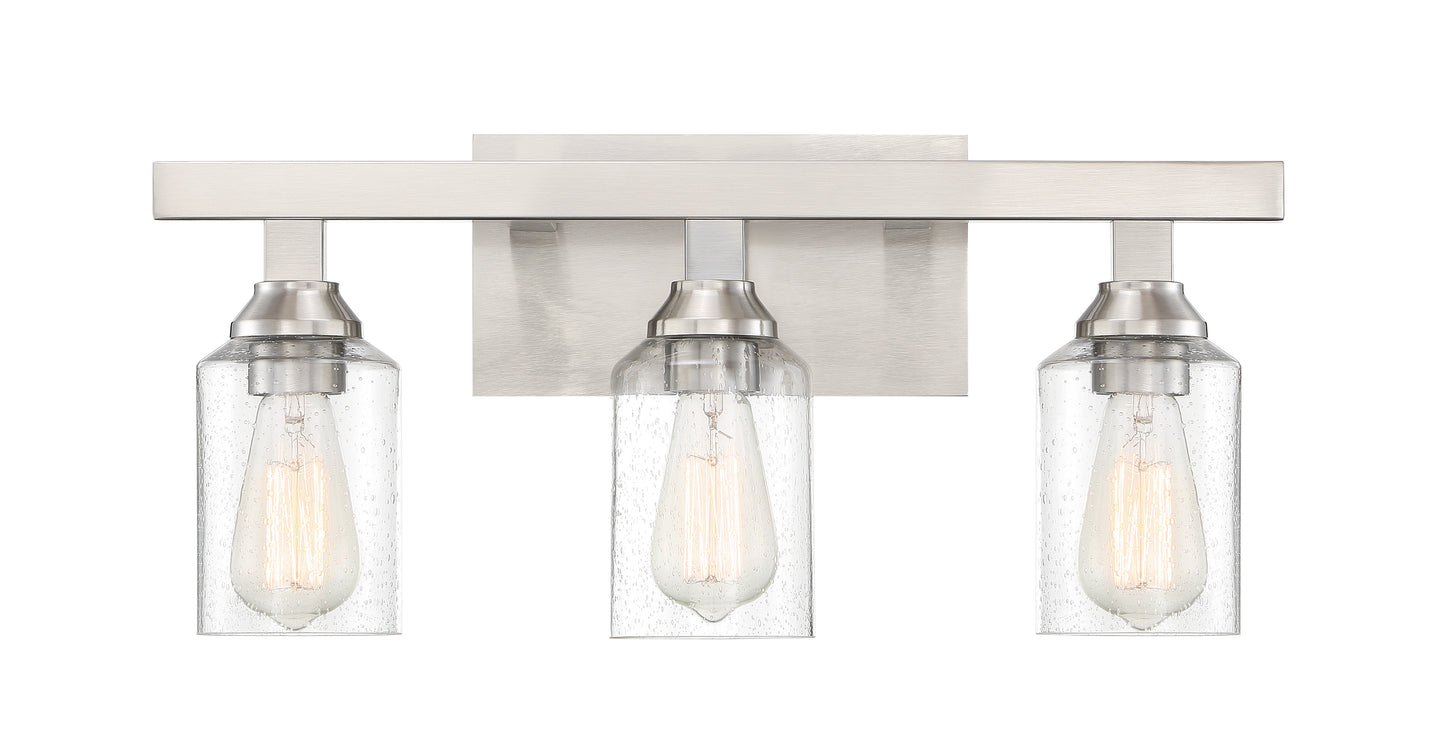 53103-BNK - Chicago 3 Light 22" Wide Vanity Light - Brushed Nickel