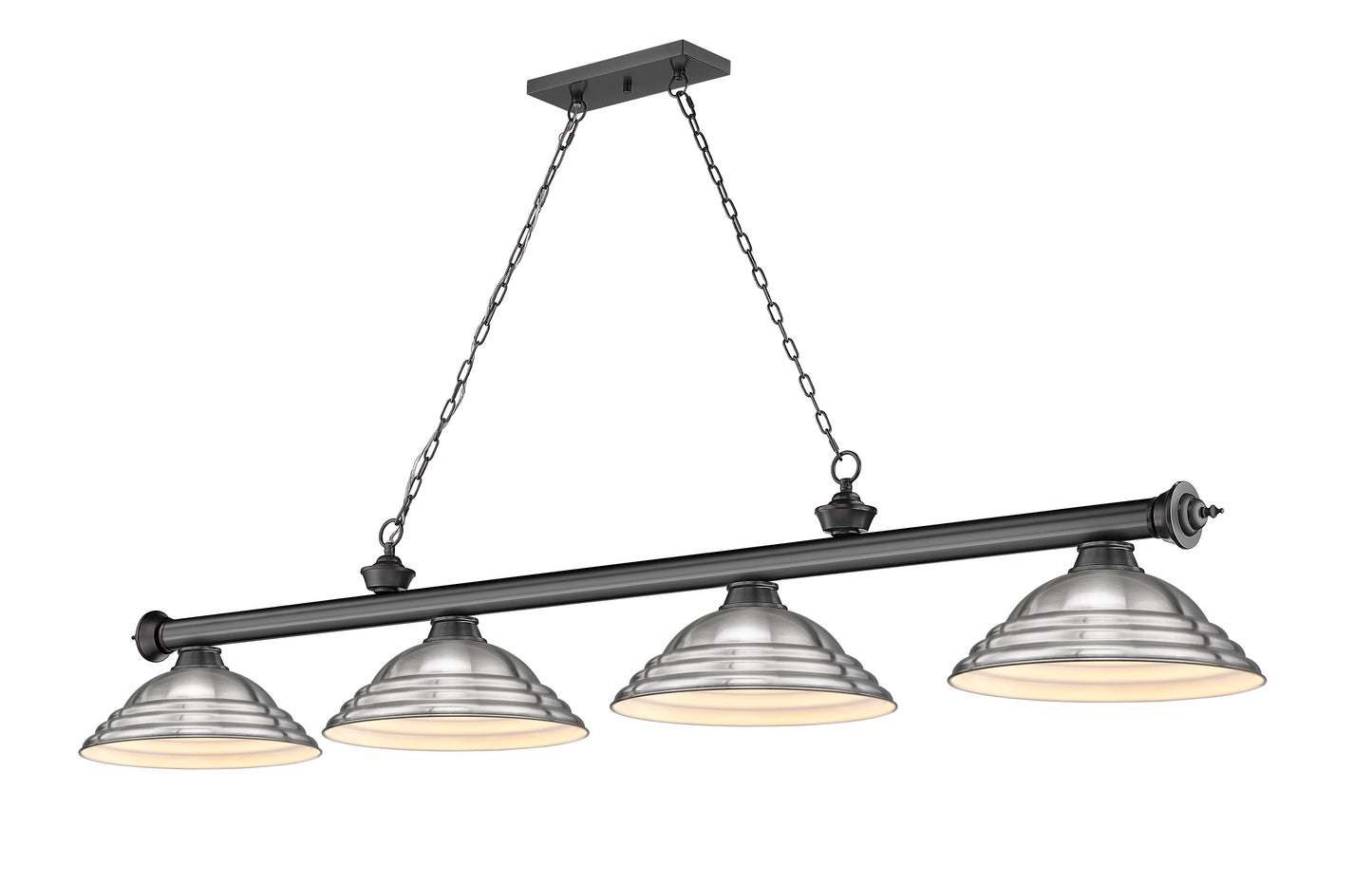 2306-4BP-SBN - Cordon 4 Light 82" Billiard - Bronze Plate