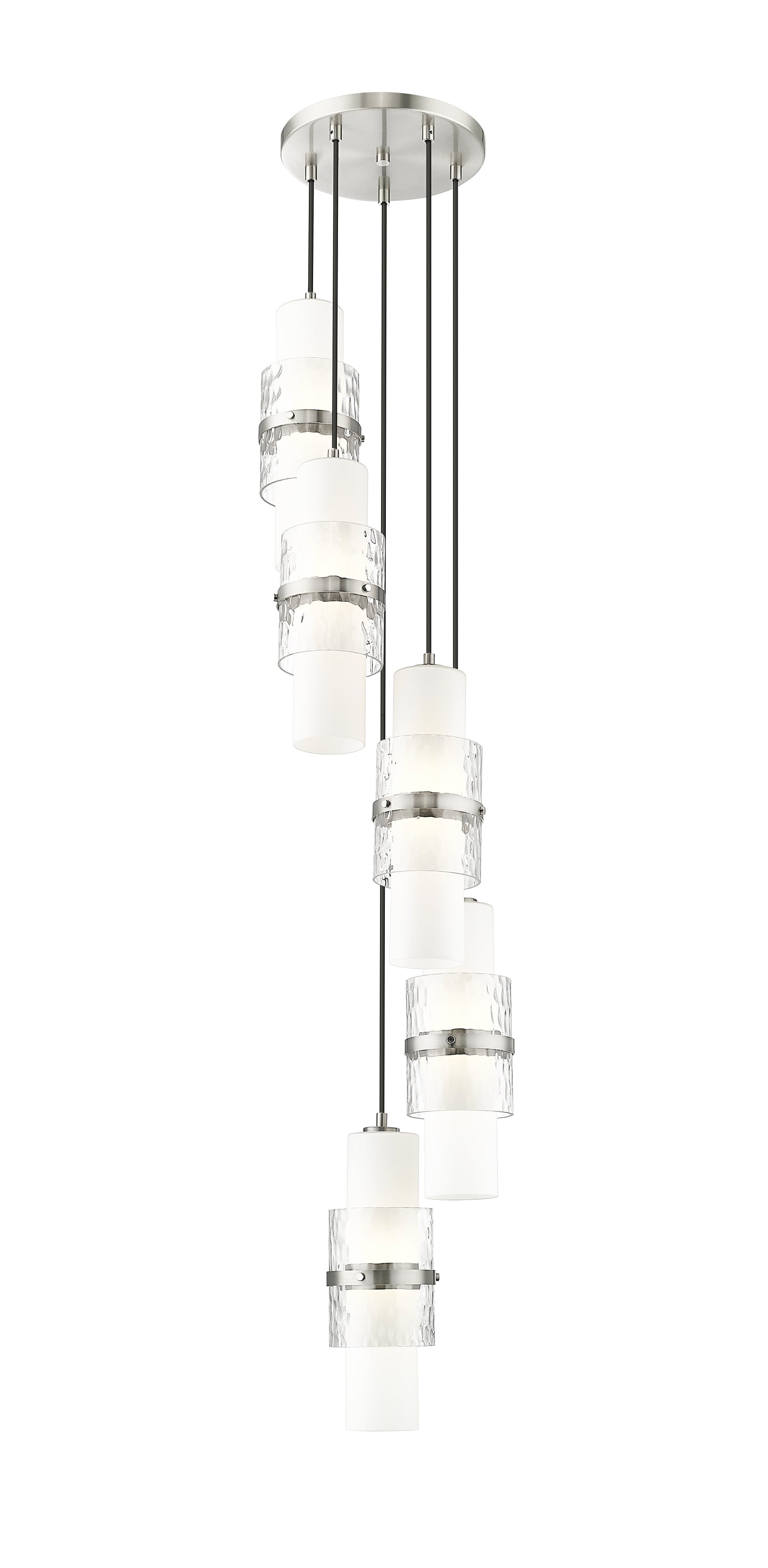 1946P-5R-BN - Cayden 5 Light 12" Chandelier - Brushed Nickel