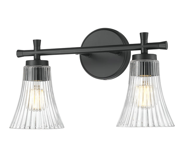 7519-2V-MB - Belle 2 Light 16" Vanity - Matte Black