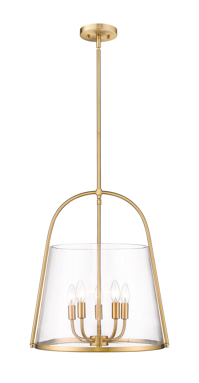 3041P18-MGLD - Archis 5 Light 18" Pendant - Modern Gold
