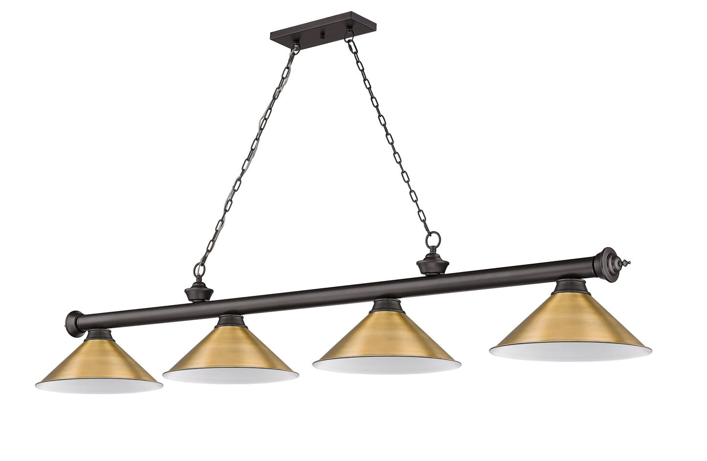 2306-4BRZ-RB15 - Cordon 4 Light 81" Billiard - Bronze