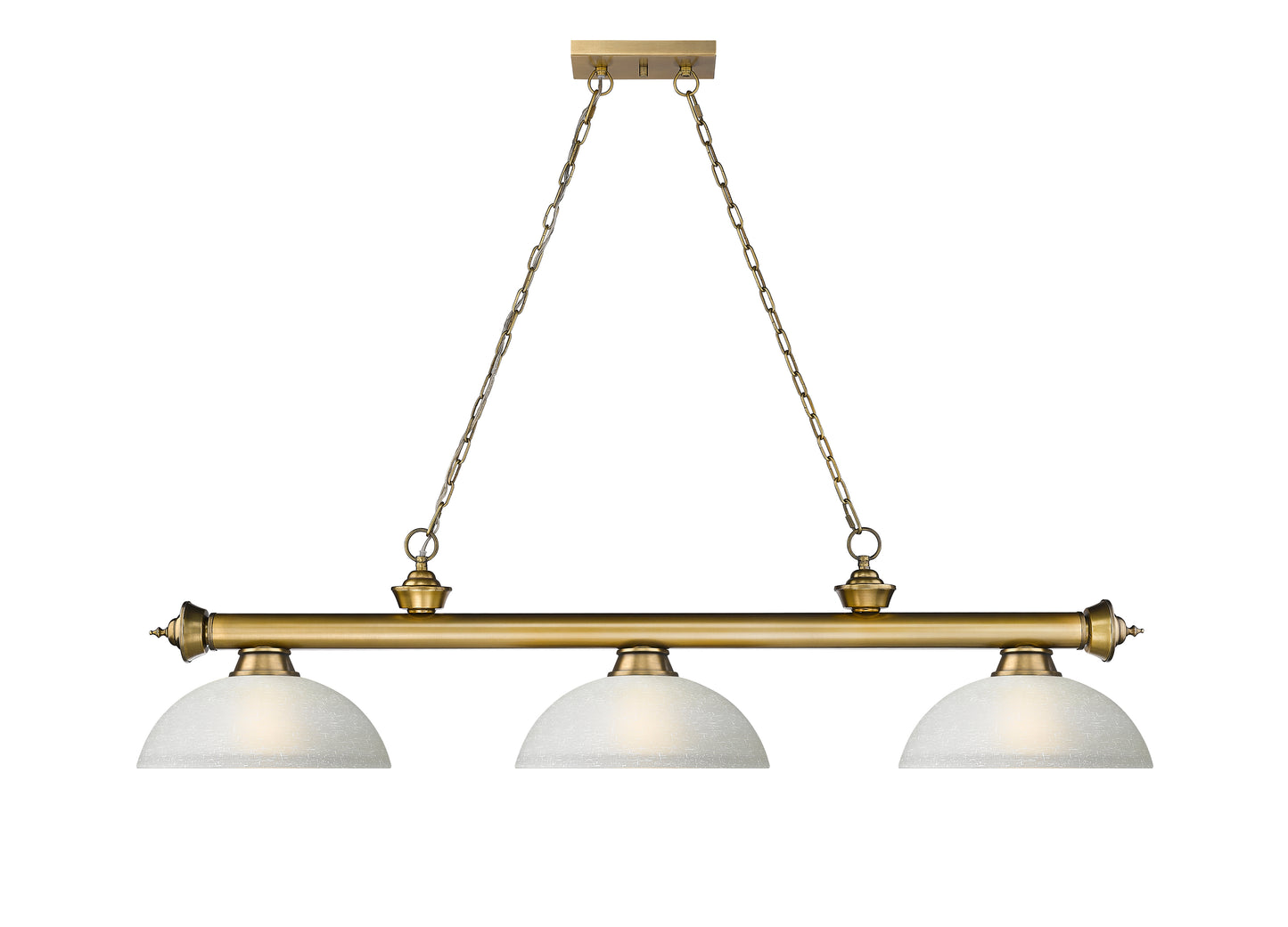 2306-3RB-DWL14 - Cordon 3 Light 57" Billiard - Rubbed Brass