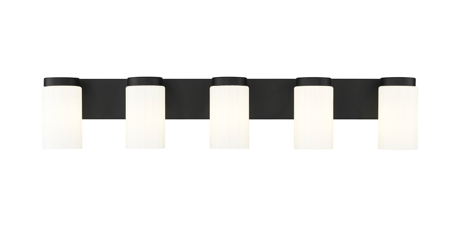 746-5V-MB - Burk 5 Light 38" Vanity - Matte Black