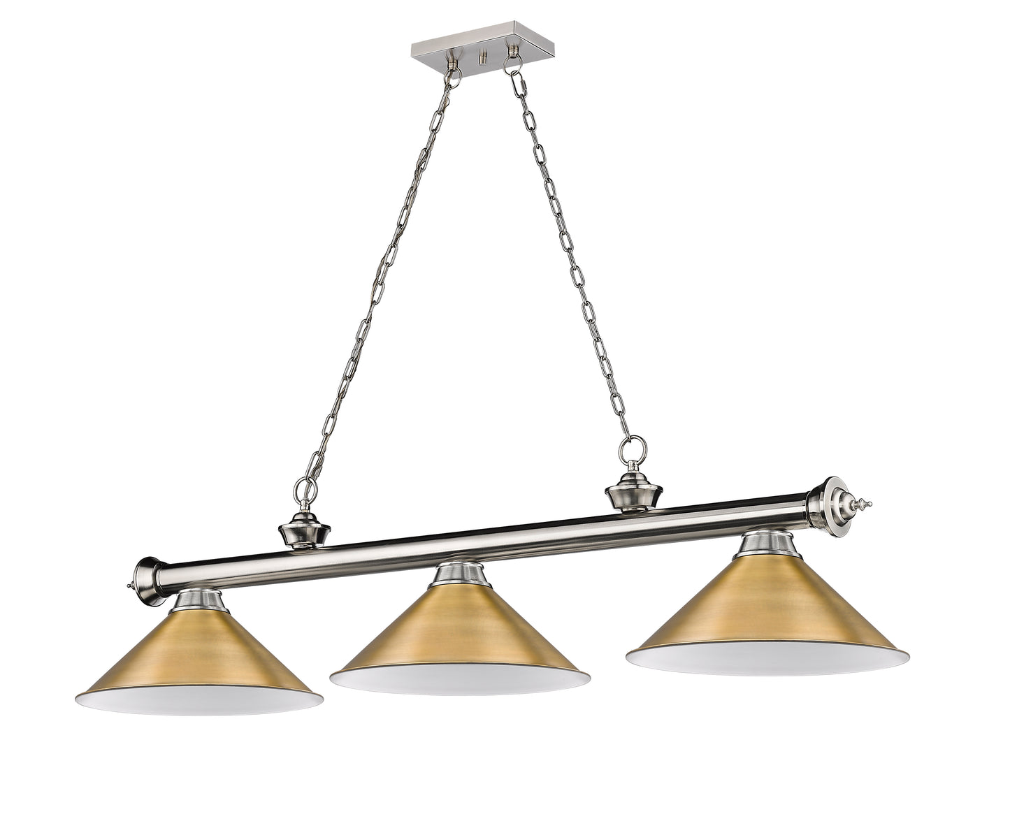 2306-3BN-RB15 - Cordon 3 Light 57" Billiard - Brushed Nickel