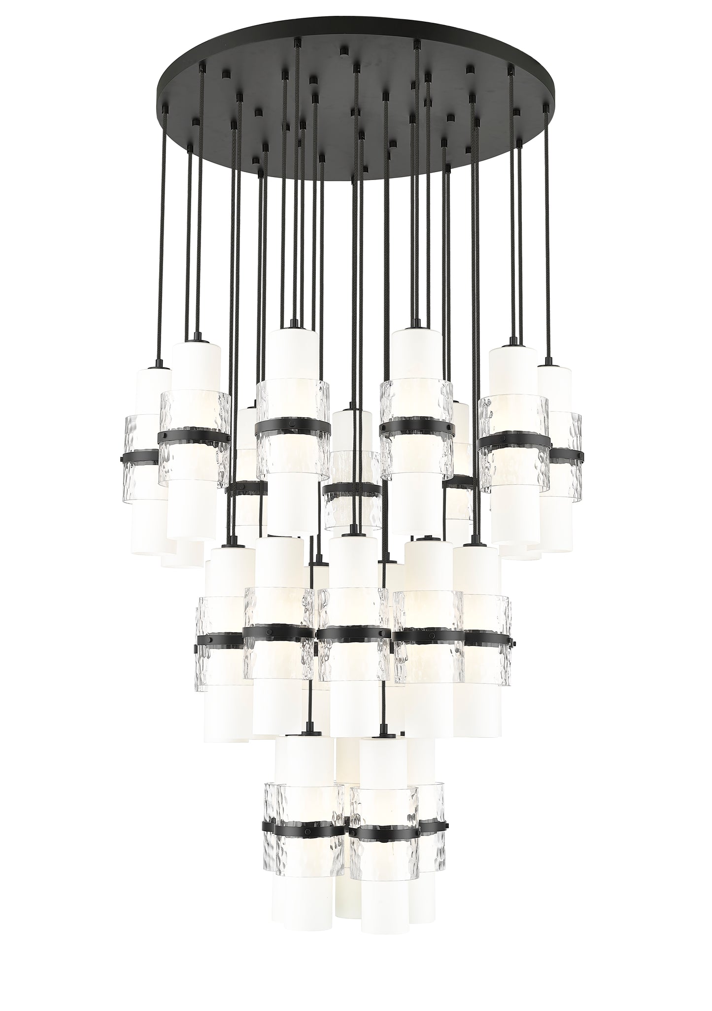 1946P-27R-MB - Cayden 27 Light 36" Chandelier - Matte Black