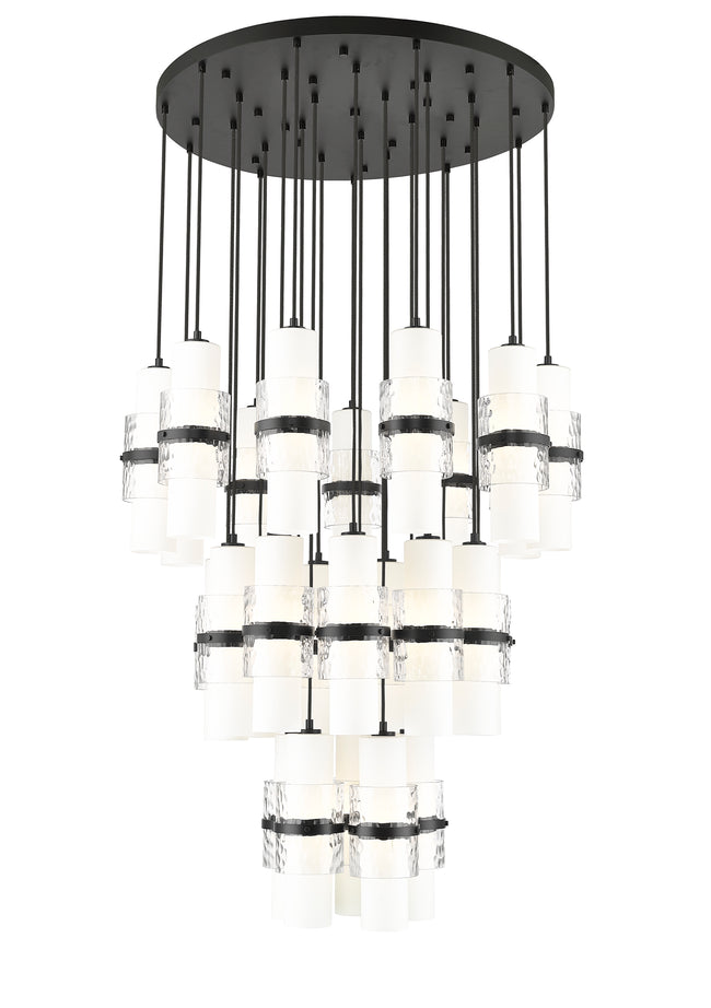 1946P-27R-MB - Cayden 27 Light 36" Chandelier - Matte Black