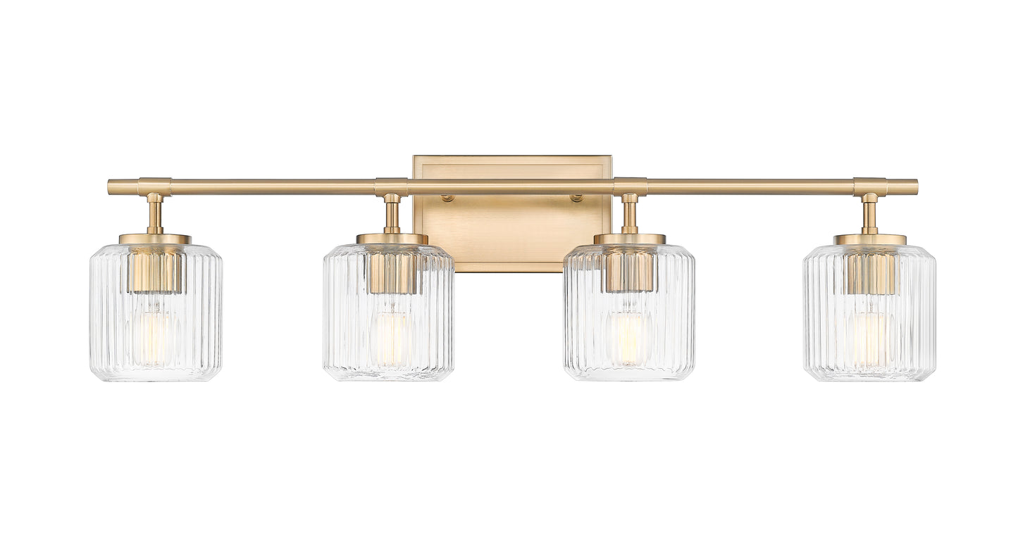 7515-4V-MGLD - Landon 4 Light 32" Vanity - Modern Gold