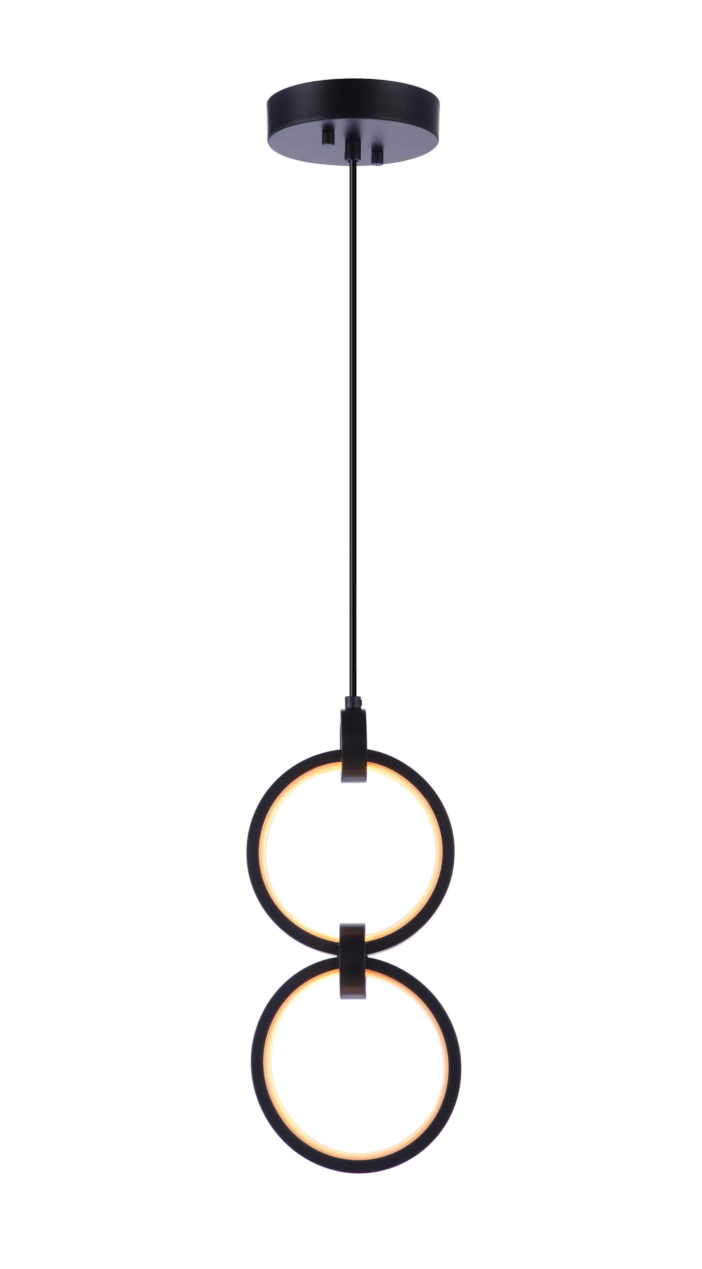 59392-FB-LED - Context 2 Light 5.13" Wide Pendant - Flat Black