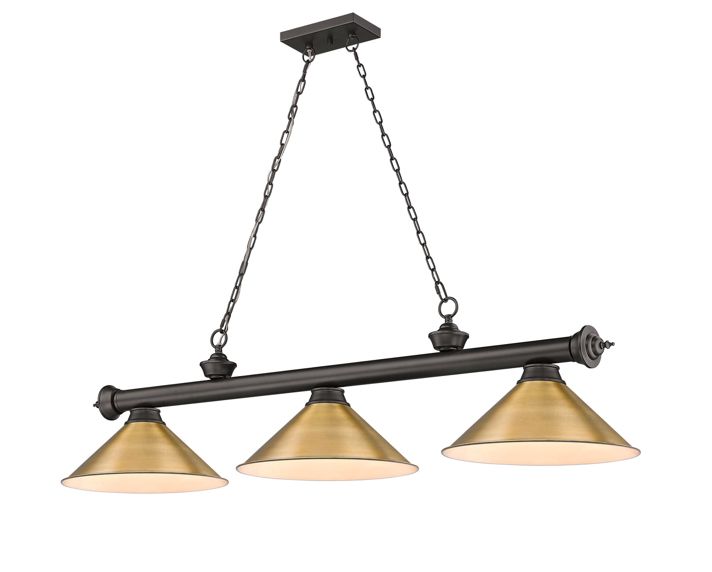 2306-3BRZ-RB15 - Cordon 3 Light 57" Billiard - Bronze