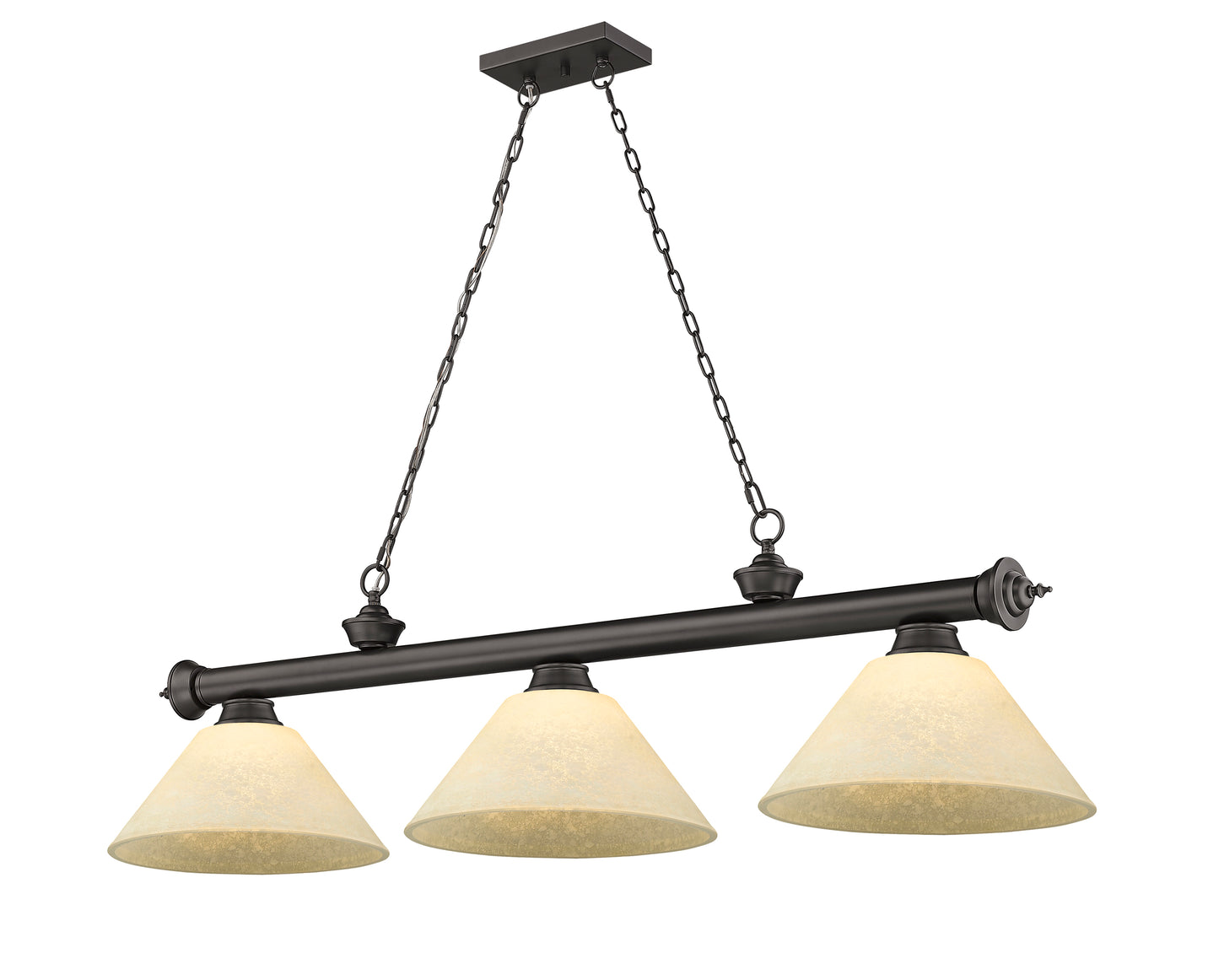 2306-3BRZ-AGM14 - Cordon 3 Light 57" Billiard - Bronze