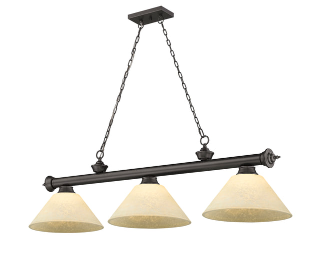 2306-3BRZ-AGM14 - Cordon 3 Light 57" Billiard - Bronze