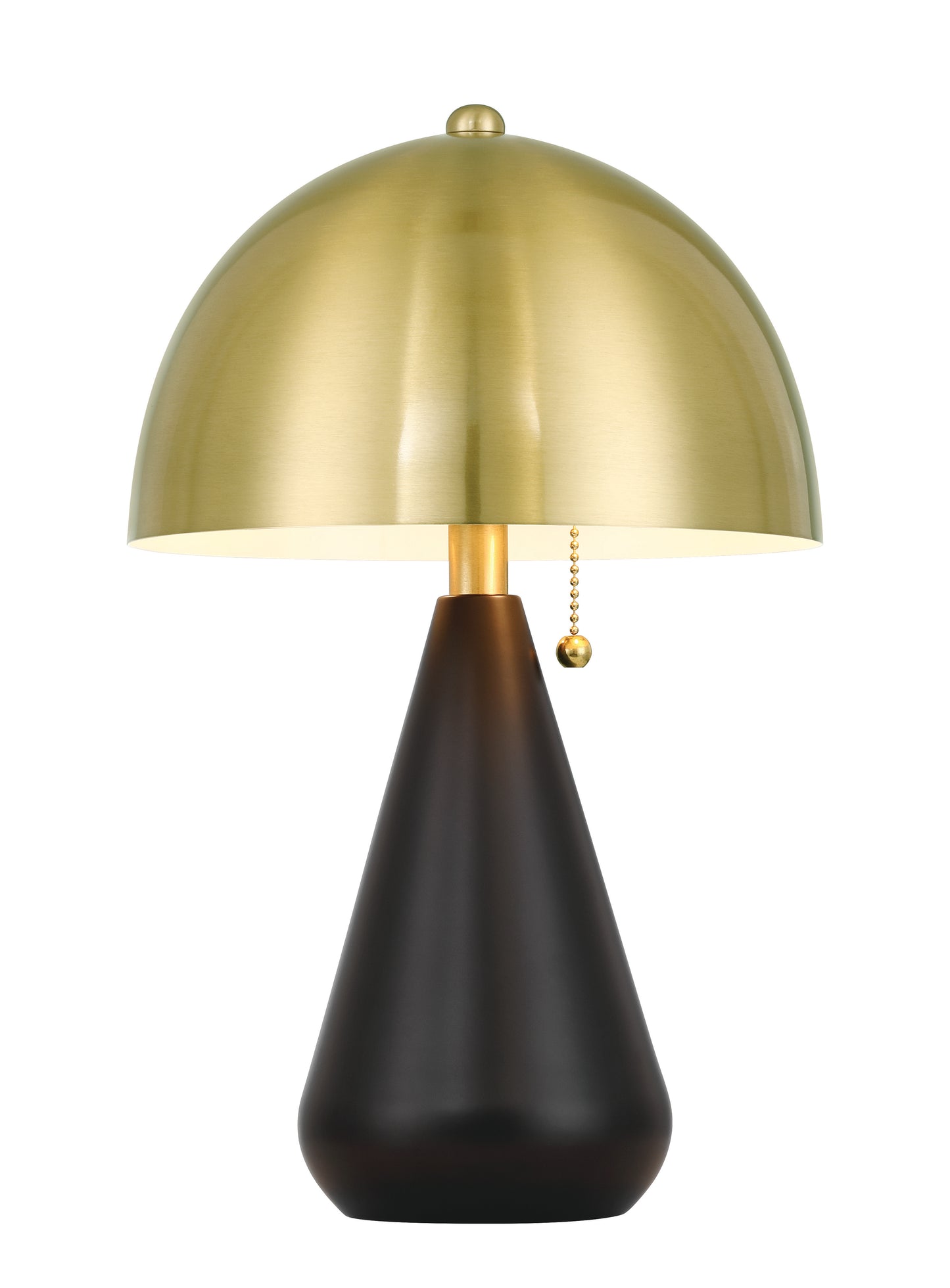 87014FBSB-T - Shelby 2 Light 14.55" High Table Lamp - Flat Black / Satin Brass