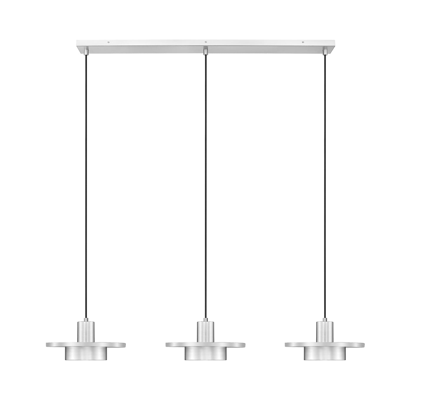 829P12-3L-BN-LED - Ludo 3 Light Linear 52" Chandelier - Brushed Nickel