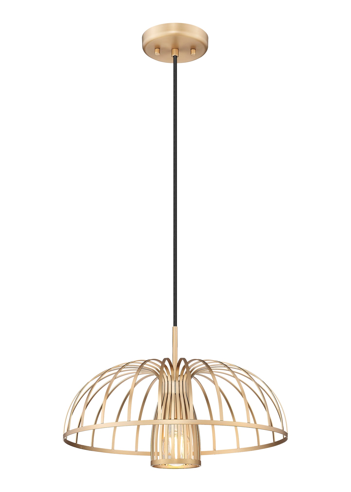623P16-MGLD - Valencia 1 Light 16" Pendant - Modern Gold