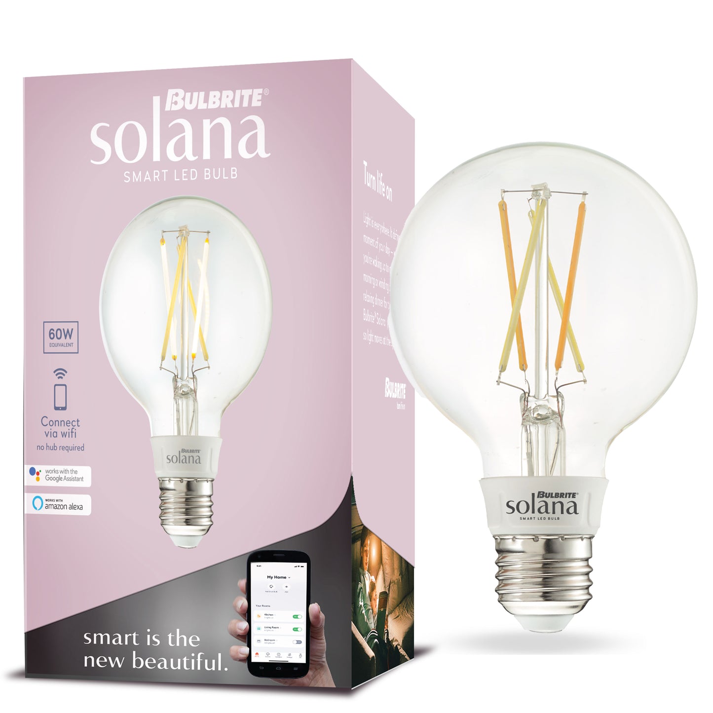 293120 - Clear G25 Wi-Fi Smart LED Light Bulb - 5.5 Watt - Adjustable Color Temperature
