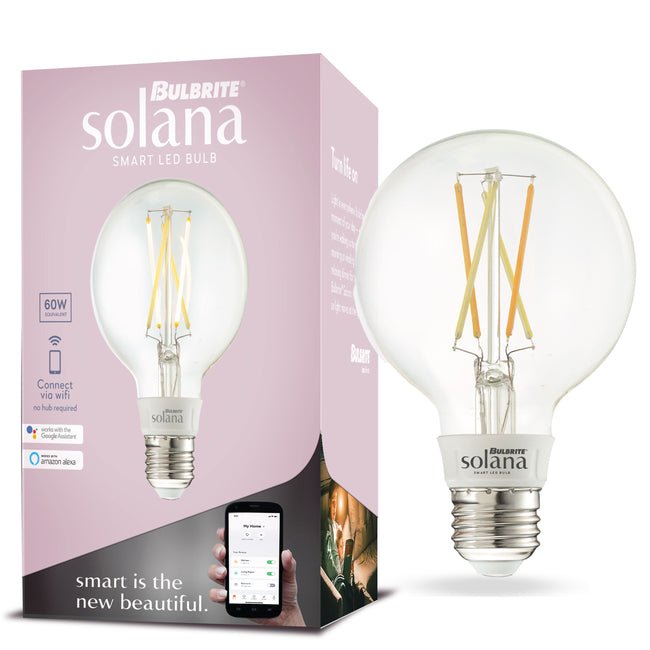 293120 - Clear G25 Wi-Fi Smart LED Light Bulb - 5.5 Watt - Adjustable Color Temperature