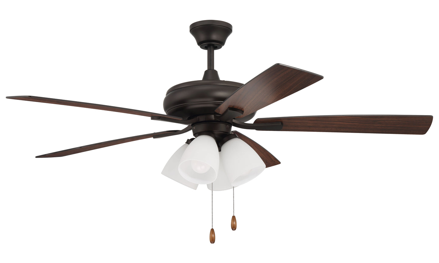 ECF114ESP5-ESPWLN - Eos Frost 4 Light 52" 5 Blade Ceiling Fan with Light Kit - Espresso