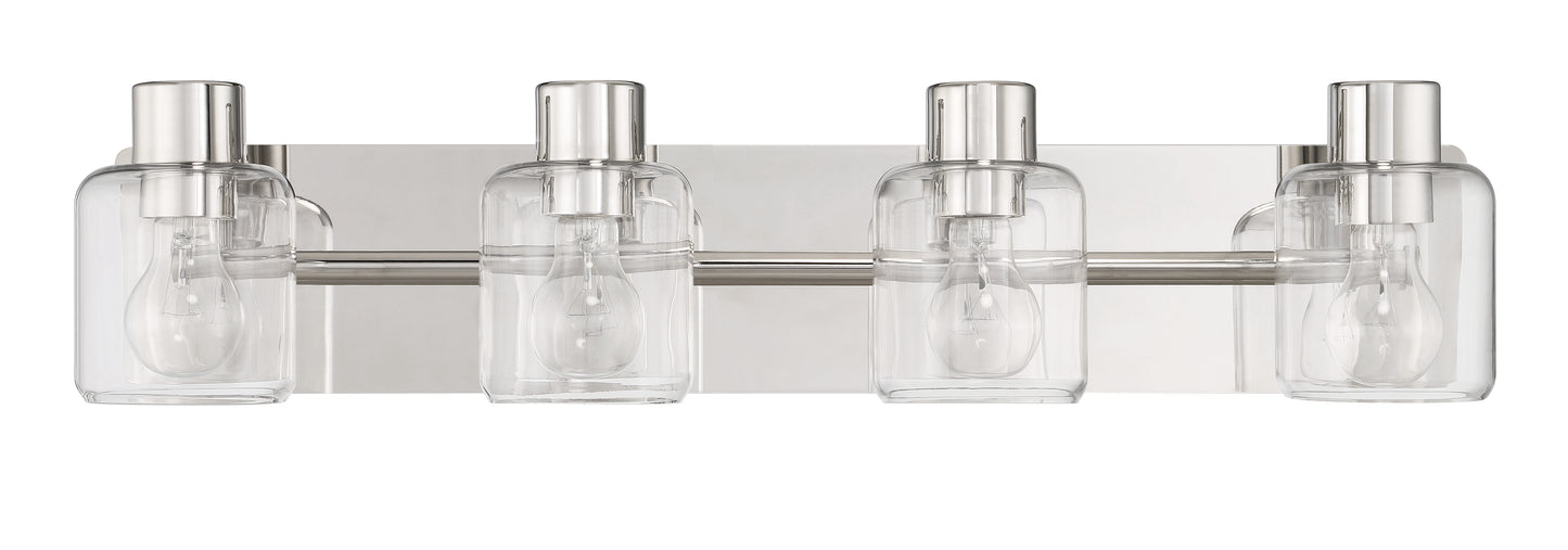 17728PLN4 - Rori 4 Light 28" Wide Vanity Light - Polished Nickel