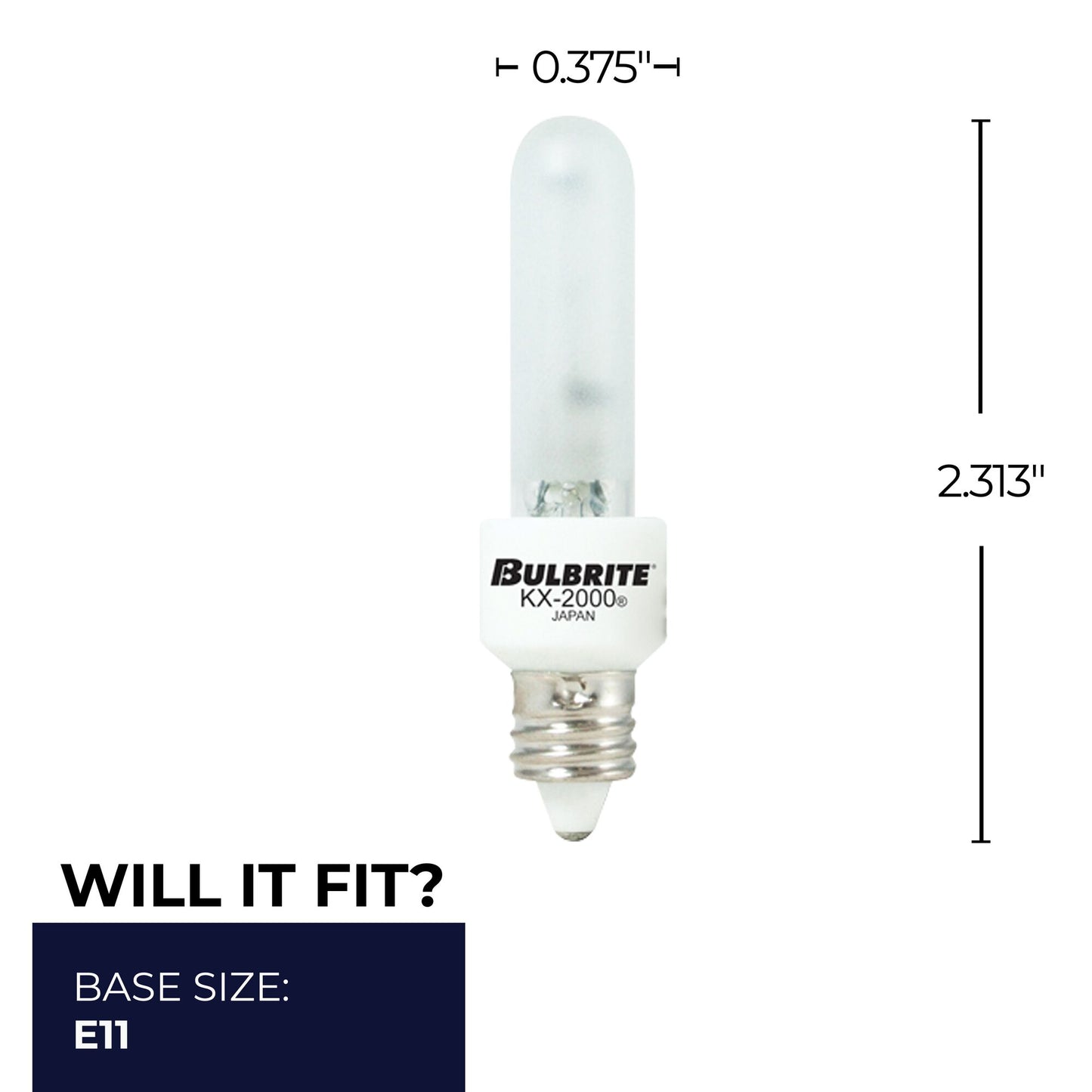 473161 - Dimmable Frost T3 Krypton/Xenon Mini Candelabra Light Bulb - 60 Watt - 2700K - 2 Pack