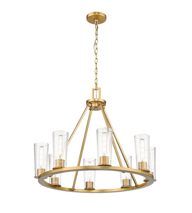 826-8MGLD - Titus 8 Light 33" Chandelier - Modern Gold