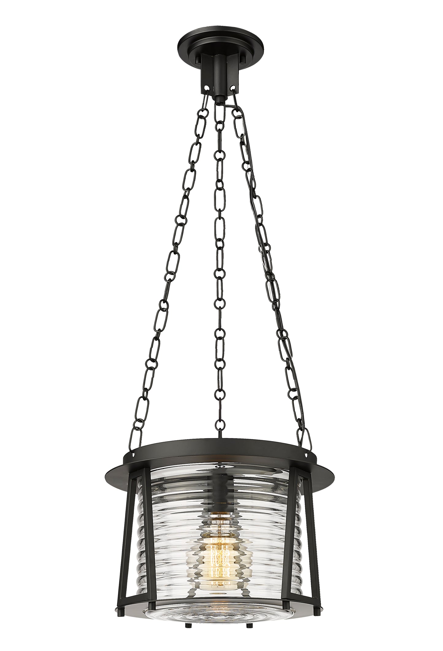 7503P13-MB - Cape Harbor 1 Light 13" Pendant - Matte Black