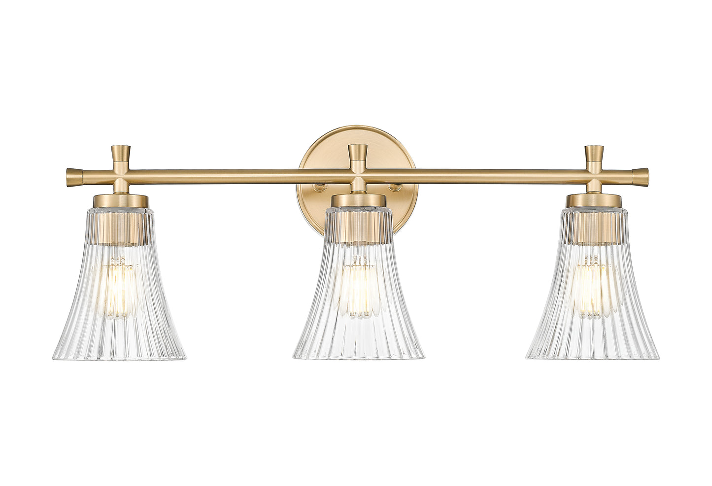7519-3V-MGLD - Belle 3 Light 24" Vanity - Modern Gold