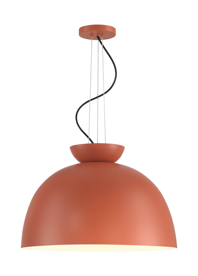 59192-BCY - Ventura Dome 1 Light 20" Wide Pendant - Baked Clay