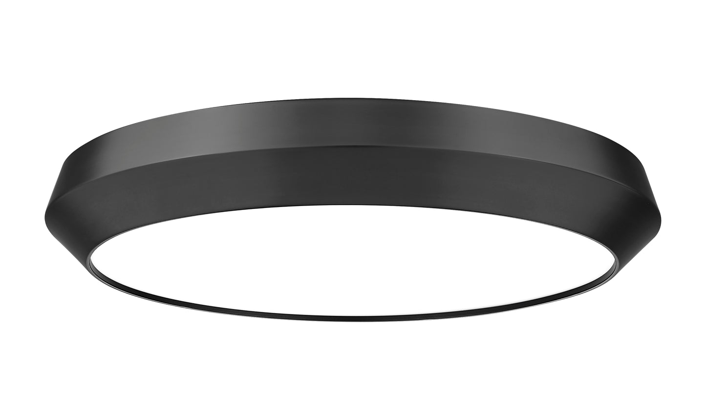 7701F20-MB-LED - Quasars 1 Light Flush 20" Mount - Matte Black